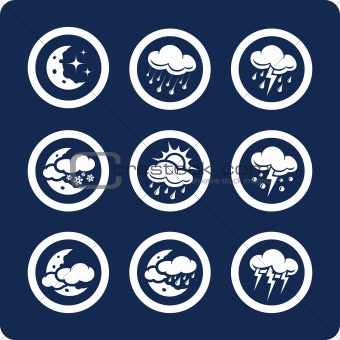 Weather 9 icons (set 7, part 2)