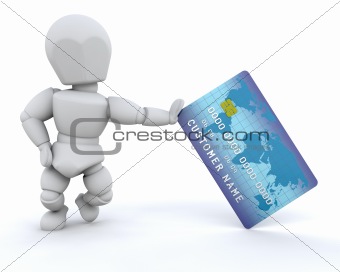 person with charge card