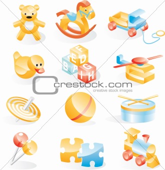 Toys icon set