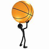 Holding Giant Basketball