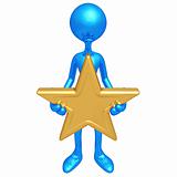 Holding A Gold Star