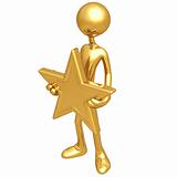 Holding A Gold Star