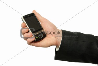 hands with smartphone