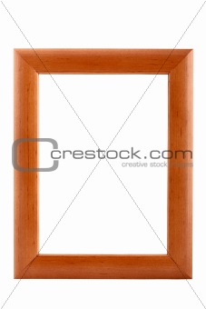 Wooden picture frame isolated