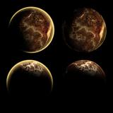 Collection of some different views of one planet