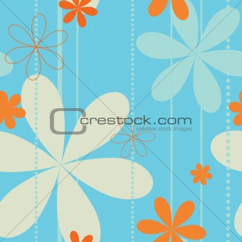 Seamless retro floral pattern