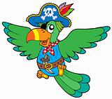 Flying pirate parrot