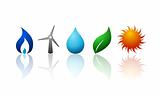 Renewable energy icons