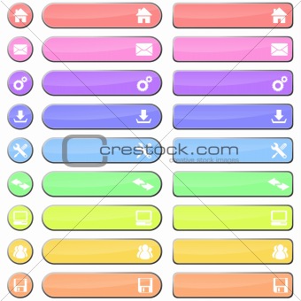 Colored web buttons
