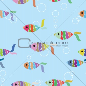 Fish seamless background