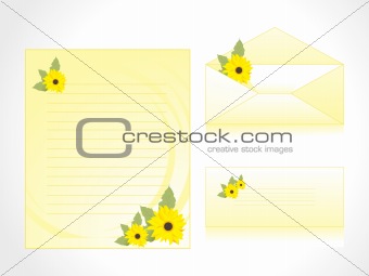 yellow letter of floral background, wallpaper