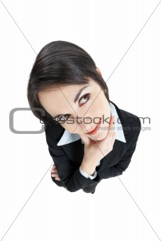 pensive businesswoman