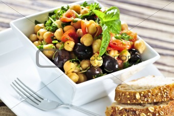 Vegetarian chickpea salad