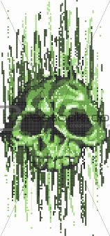 computer virus skull concept