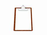 3d clipboard with blank page