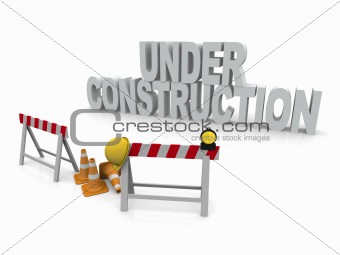 Under Construction 3D Render scene
