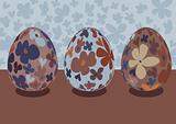 Three decorative Easter eggs