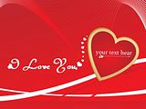 stylish romantic background in red