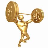 Weight Lifting Gold Dollar Coins