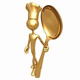 Golden Chef Baker With Spoon