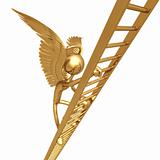 Angel Climbing Golden Ladder