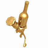 Golden Chef Carrying Wine