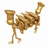Golden Chef's Carrying Wine Rack