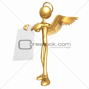 Angel With Sign