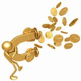 Money Magnet Attracting Gold Coins
