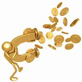 Money Magnet Attracting Gold Coins