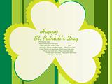 accent shamrock blossom shape card 17 march