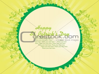 rays background with circle design card 17 march