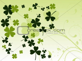  background with bottle green clover 17 march