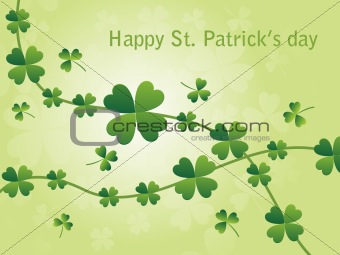 yellow green background with shamrock 17 march