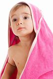 Baby covered with towel