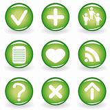 Set of green web icons for your design 2