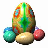 easter eggs composition 