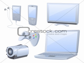 High detailed media devices set