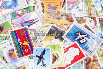Collection of used stamps