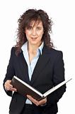 Business woman with book