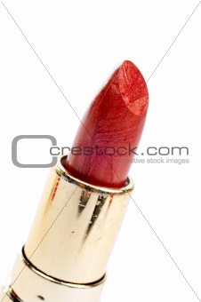 Tube of red lipstick