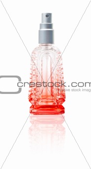 Bottle of parfum with reflection