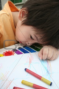 Boy drawing
