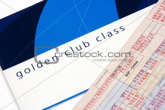 Close Up on Airline Ticket