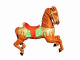 carousel orange horse
