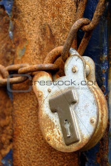 Rusty Padlock and Chain