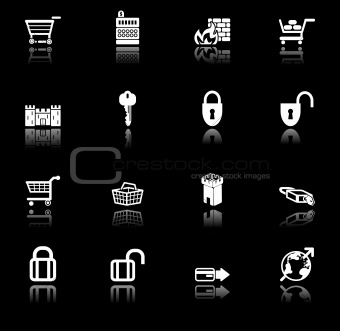 security and e-commerce icon set series