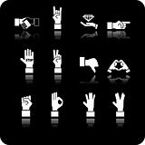 A hand elements icon set