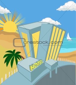 hotel on a beach