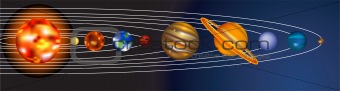 an illustration of our solar system